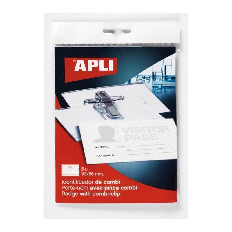 BOLSA 5 IDENTIFICADORES APLI CON PINZA Y ALFILER BOLSA 5 IDENTIFICADORES APLI CON PINZA Y ALFILER