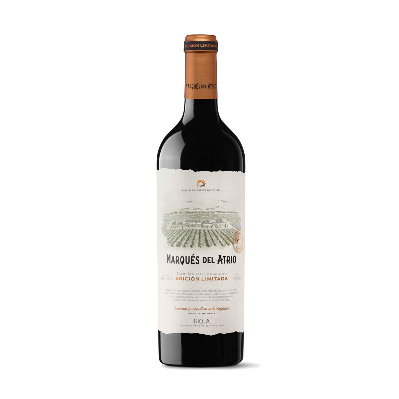 BOTELLA VINO TINTO "MARQUÉS DEL ATRIO" 75cl ED. LIMITADA BOTELLA VINO TINTO "MARQUÉS DEL ATRIO" 75cl ED. LIMITADA