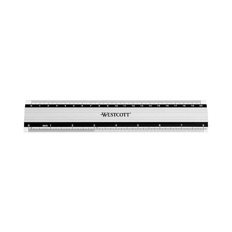 REGLA ANTIDESLIZANTE WESTCOTT ALUMINIO 20cm REGLA ANTIDESLIZANTE WESTCOTT ALUMINIO 20cm
