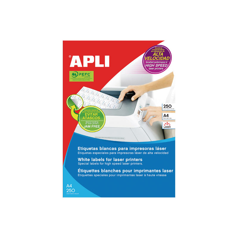 CAJA 250h ETIQUETAS APLI 48.5x25.4mm AUTOADHESIVAS CAJA 250h ETIQUETAS APLI 48.5x25.4mm AUTOADHESIVAS
