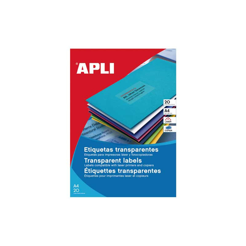 CAJA 20h ETIQUETAS APLI POLIÉSTER 99,1x38,1mm CAJA 20h ETIQUETAS APLI POLIÉSTER 99,1x38,1mm