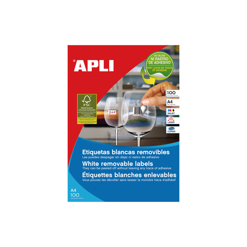CAJA 100h ETIQUETAS APLI 105x148mm CAJA 100h ETIQUETAS APLI 105x148mm