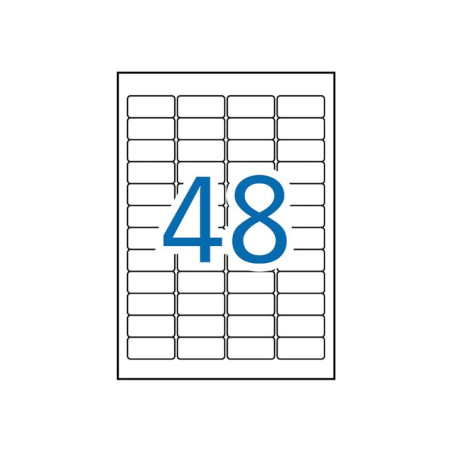 CAJA 20h ETIQUETAS APLI POLIÉSTER 47,5x21,2mm PARA EXTERIOR
