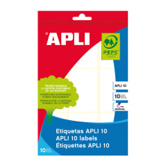 BLÍSTER 10h ETIQUETAS APLI 34x53mm
