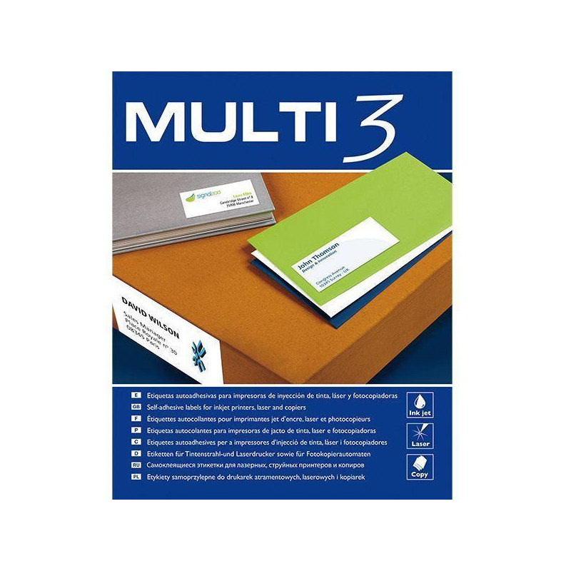 CAJA 500h ETIQUETAS MULTI3 105x57mm CAJA 500h ETIQUETAS MULTI3 105x57mm