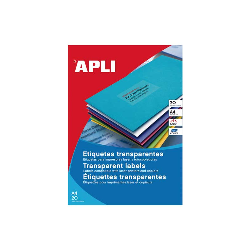 CAJA 20h ETIQUETAS APLI POLIÉSTER 48,5x25,4mm CAJA 20h ETIQUETAS APLI POLIÉSTER 48,5x25,4mm