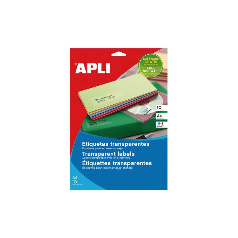 CAJA 10h ETIQUETAS APLI POLIÉSTER 70x37mm CAJA 10h ETIQUETAS APLI POLIÉSTER 70x37mm