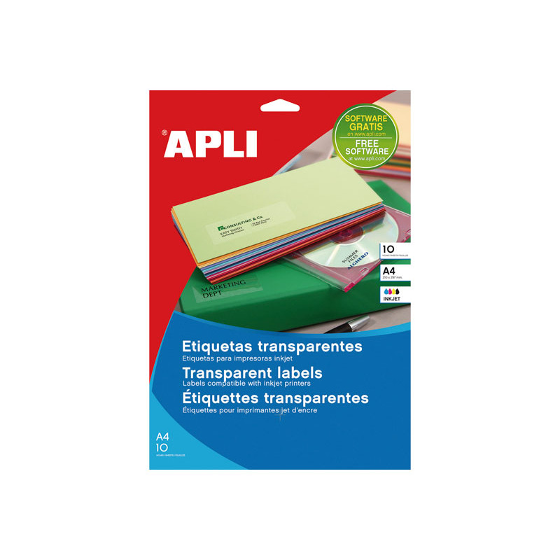 CAJA 10h ETIQUETAS APLI POLIÉSTER 48,5x25,4mm CAJA 10h ETIQUETAS APLI POLIÉSTER 48,5x25,4mm