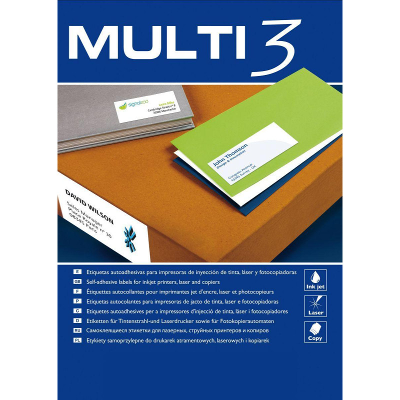CAJA 100h ETIQUETAS MULTI3 105x70mm CAJA 100h ETIQUETAS MULTI3 105x70mm