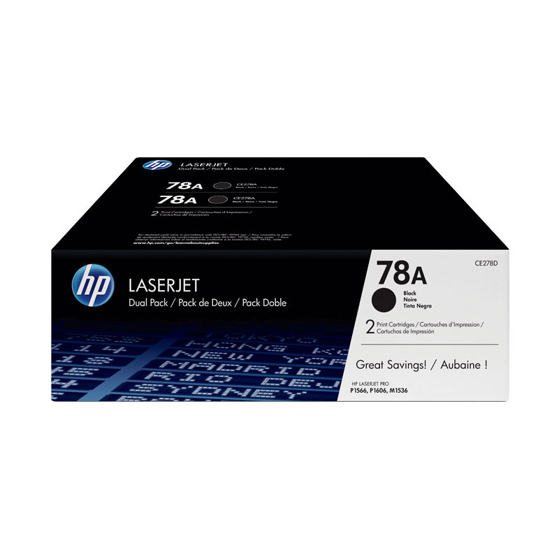 PACK DE AHORRO DE 2 CARTUCHOS DE TÓNER ORIGINAL LASERJET HP 78A PACK DE AHORRO DE 2 CARTUCHOS DE TÓNER ORIGINAL LASERJET HP 78A