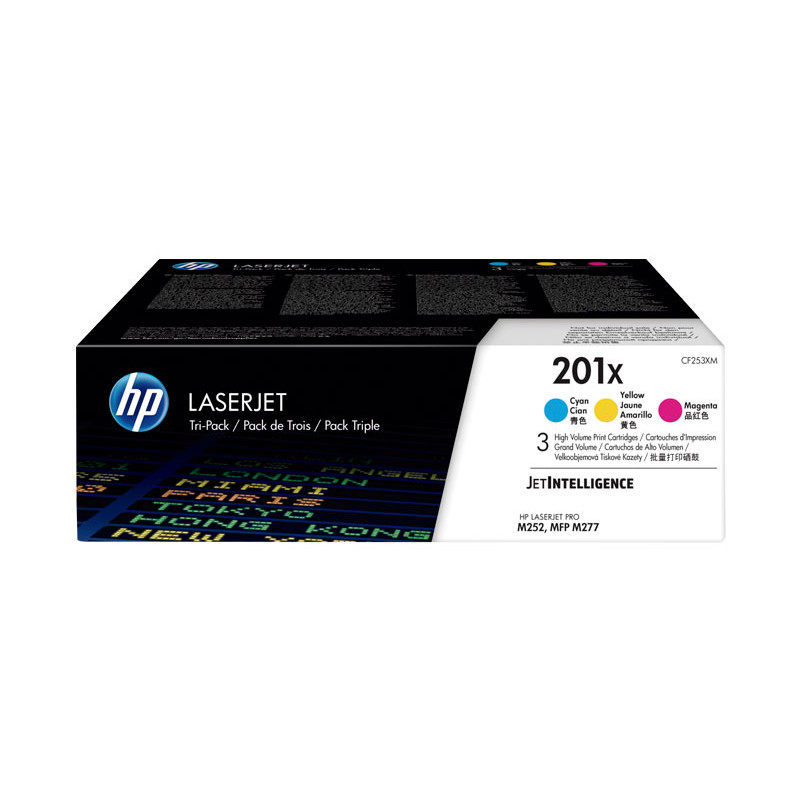 PAQUETE DE 3 CARTUCHOS DE TÓNER ORIGINAL HP LASERJET 201X PAQUETE DE 3 CARTUCHOS DE TÓNER ORIGINAL HP LASERJET 201X