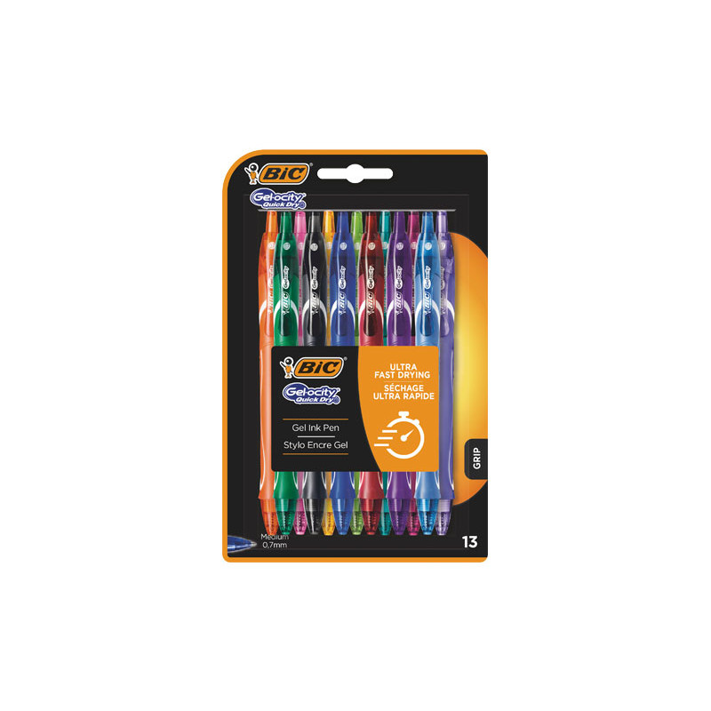 BLÍSTER 13 ROLLERS BIC GELOCITY QUICK DRY BLÍSTER 13 ROLLERS BIC GELOCITY QUICK DRY