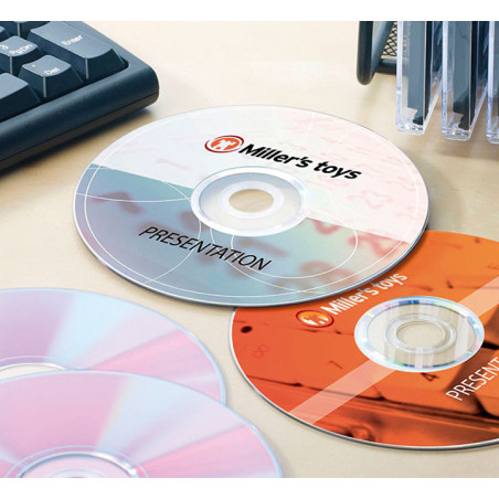 CAJA 25h ETIQUETAS AVERY PARA CD INKJET/LÁSER Ø117 mm