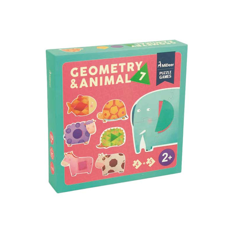 SET 7 PUZZLES MIDEER "GEOMETRÍA Y ANIMALES" SET 7 PUZZLES MIDEER "GEOMETRÍA Y ANIMALES"