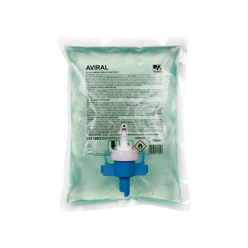 RECAMBIO GEL HIDROALCOHÓLICO 750 ml AVIRAL BAG RECAMBIO GEL HIDROALCOHÓLICO 750 ml AVIRAL BAG