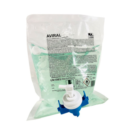 RECAMBIO GEL HIDROALCOHÓLICO 750 ml AVIRAL BAG