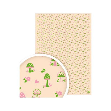 BOLSA 5h GOMA EVA CARCHIARTS DECORADA "ROMANTIC: MUSHROOMS"