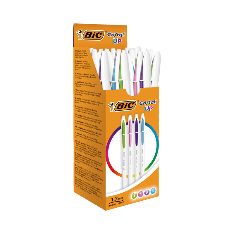 CAJA 20 BOLÍGRAFOS BIC CRISTAL UP COLORES FUN CAJA 20 BOLÍGRAFOS BIC CRISTAL UP COLORES FUN
