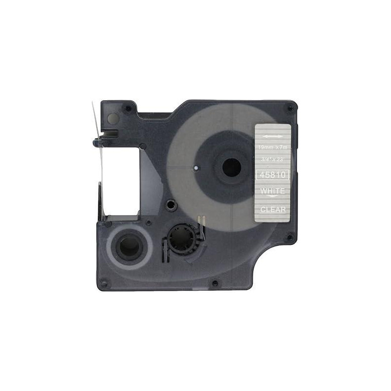 CINTA ROTULAR COMPATIBLE DYMO D1 19 mm x 7m BLANCO/TRANSPARENTE CINTA ROTULAR COMPATIBLE DYMO D1 19 mm x 7m BLANCO/TRANSPARENTE