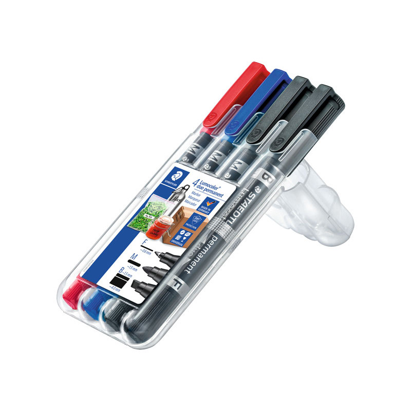 ESTUCHE 4 ROTULADORES STAEDTLER LUMOCOLOR PERMANENTE 348 DUO ESTUCHE 4 ROTULADORES STAEDTLER LUMOCOLOR PERMANENTE 348 DUO