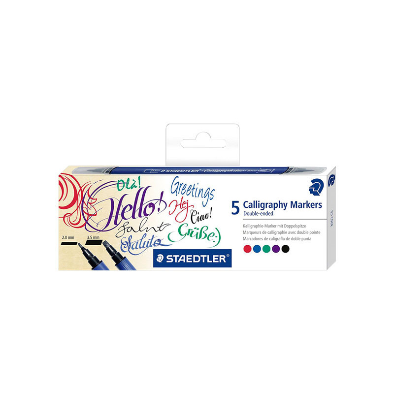 CAJA 5 ROTULADORES STAEDTLER "CALLIGRAPH DUO" CAJA 5 ROTULADORES STAEDTLER "CALLIGRAPH DUO"