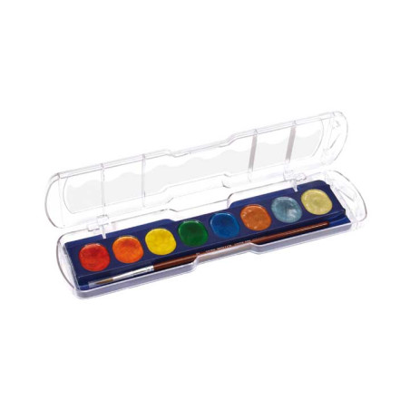 ESTUCHE 8 PASTILLAS ACUARELAS GIOTTO Ø30mm  METAL