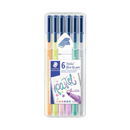 ESTUCHE 6 ROTULADORES STAEDTLER TRIPLUS COLOURS 323 PASTEL