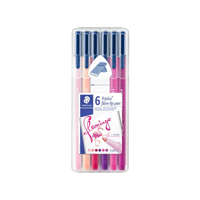 ESTUCHE 6 ROTULADORES STAEDTLER TRIPLUS COLOURS 323 MY FLAMINGO ESTUCHE 6 ROTULADORES STAEDTLER TRIPLUS COLOURS 323 MY FLAMINGO