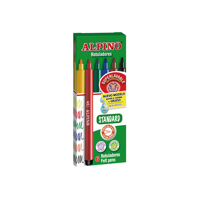 ESTUCHE 6 ROTULADORES ALPINO STANDARD