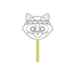 MÁSCARA PARA COLOREAR CLAIREFONTAINE "GRAFFY STICK: MAPACHE"