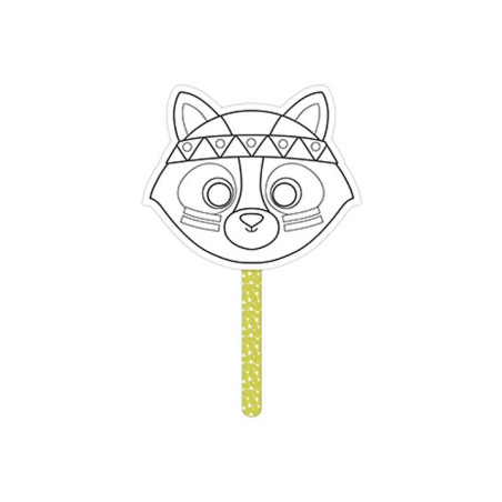 MÁSCARA PARA COLOREAR CLAIREFONTAINE "GRAFFY STICK: MAPACHE"