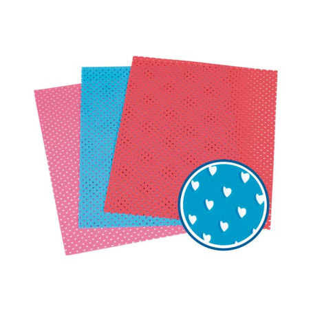 PACK 6h GOMA EVA CARCHIARTS 40x30cm PERFORADA: CORAZONES