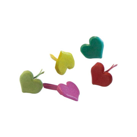 PACK 50 BRADS METÁLICOS ANITA Y SU MUNDO "CORAZONES" 10mm