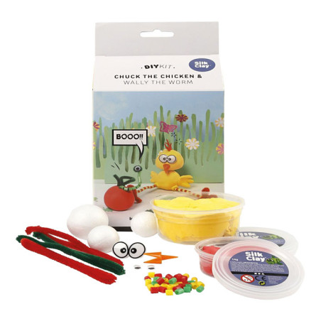 SET FUNNY FRIENDS "EL POLLITO CHUCK Y WALLY EL GUSANO"