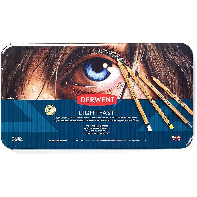 CAJA DE METAL 36 LÁPICES DERWENT "LIGHTFAST" CAJA DE METAL 36 LÁPICES DERWENT "LIGHTFAST"