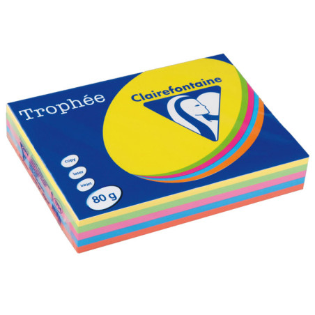 PAQUETE 500h PAPEL TROPHÉE CLAIREFONTAINE A4 INTENSO SURTIDO