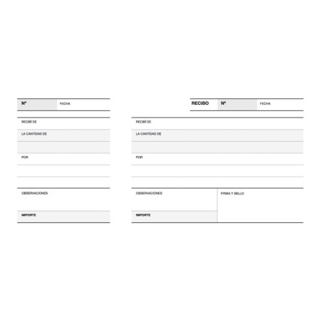 TALONARIO 100h APLI RECIBOS 1/3 APAISADO CASTELLANO