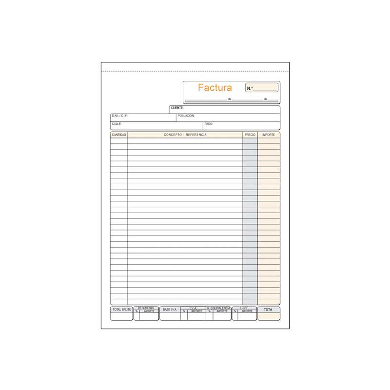 TALONARIO LOAN FACTURAS Fº DUPLICADO AUTOCOPIA CASTELLANO TALONARIO LOAN FACTURAS Fº DUPLICADO AUTOCOPIA CASTELLANO