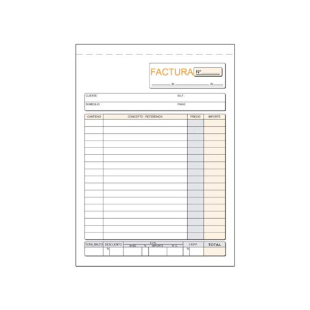 TALONARIO LOAN FACTURAS 4º SIN COPIA CASTELLANO