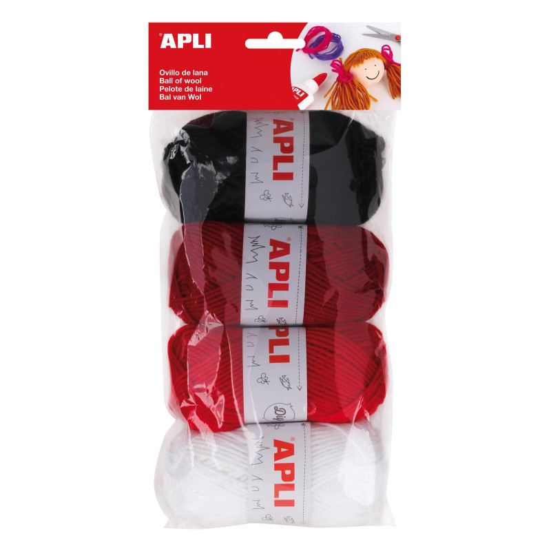 PACK 4 OVILLOS APLI DE LANA TONOS ROJOS PACK 4 OVILLOS APLI DE LANA TONOS ROJOS