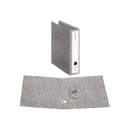ARCHIVADOR JASPEADO GRIS A-SERIES Fº SIN RADO