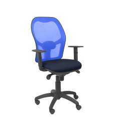 SILLA JORQUERA BALI CON BRAZOS MALLA AZUL