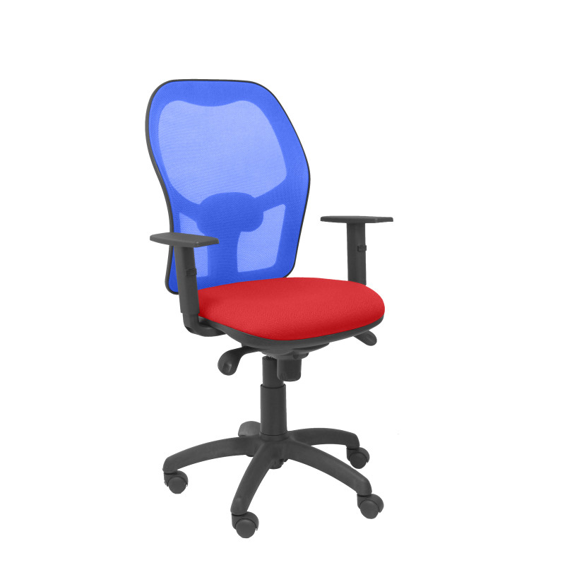 SILLA JORQUERA BALI CON BRAZOS MALLA AZUL
