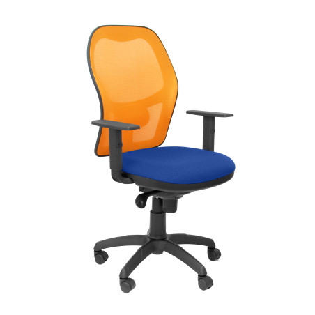 SILLA JORQUERA BALI CON BRAZOS MALLA NARANJA