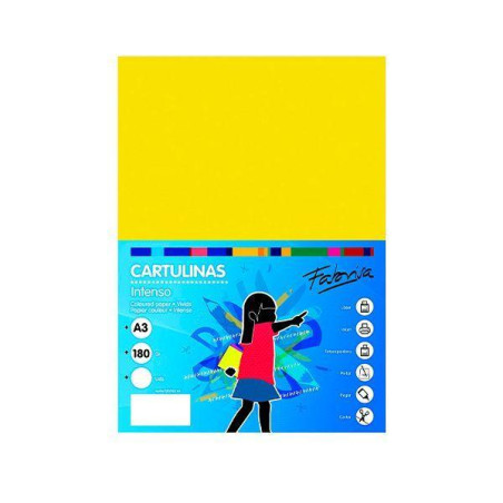 PAQUETE 50h CARTULINA FABRISA A3 180gr