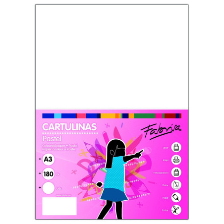 PAQUETE 50h CARTULINA FABRISA A3 180gr