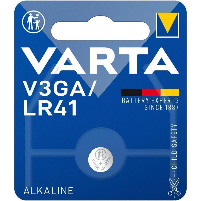 BLISTER 1 PILA VARTA DE BOTÓN ALKALINE LR/41 V3GA BLISTER 1 PILA VARTA DE BOTÓN ALKALINE LR/41 V3GA