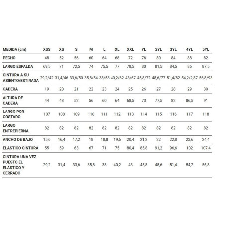 CONJUNTO UNISEX SIN BOTONES