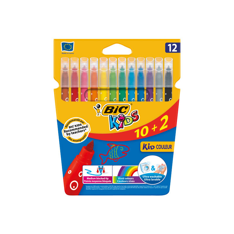 ESTUCHE 10 2 ROTULADORES BIC KID COULEUR SURTIDO ESTUCHE 10 2 ROTULADORES BIC KID COULEUR SURTIDO
