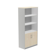 ARMARIO PUERTAS BAJAS ROCADA SERIE STORE  ALUMINIO - HAYA 195x90cm
